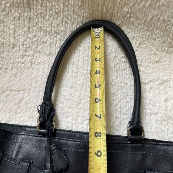 COACH HAMPTON soft Leather Black Medium Satchel with silver tone accents . - Picture 11 of 15